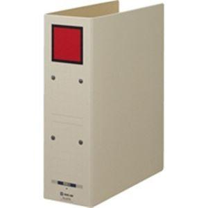 （まとめ）キングジム 保存ファイルドッチ 4078 A4S 80mm 灰／赤〔×20セット〕