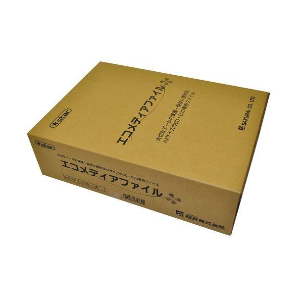 （まとめ） 桜井 エコメディアファイル A4 6穴 グレー EMFA4G 1パック（5冊） 〔×4セット〕