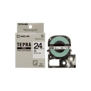(業務用30セット) キングジム テプラPROテープ/ラベルライター用テープ 〔幅：24mm〕 SS24K 白に黒文字