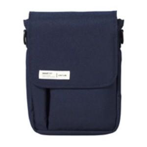 （まとめ） LIHIT LAB. キャリングポーチ A6 A-7574-11 ネイビー〔×10セット〕