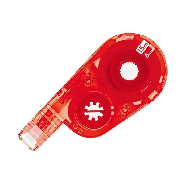 （まとめ） プラス 修正テープホワイパースイッチ交換テープ 6mm レッド WH-1516R-10P 1パック（10個） 〔×5セット〕