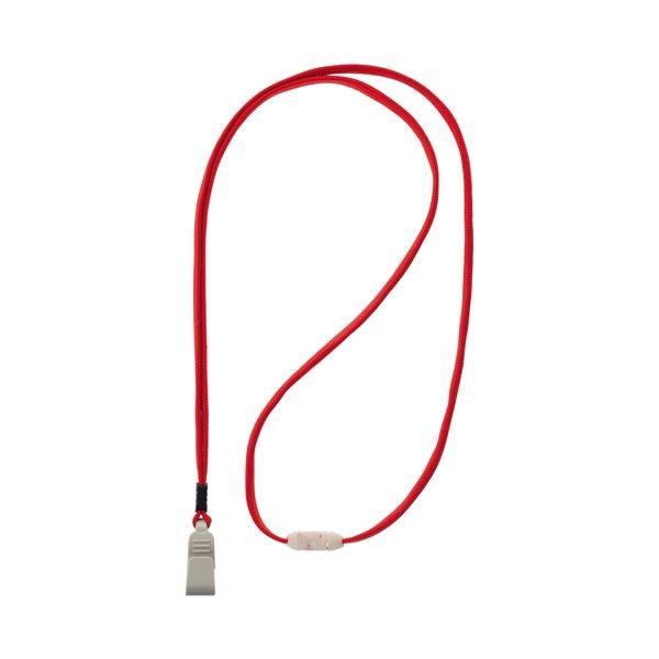 （まとめ） ライオン事務器 名札用ストラップ レッドN-11AP 1本 〔×30セット〕