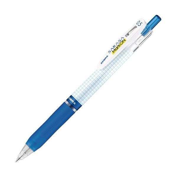 （まとめ） ゼブラ ゲルインクボールペンサラサマークオン 0.5mm 青 JJ77-BL 1本 〔×50セット〕