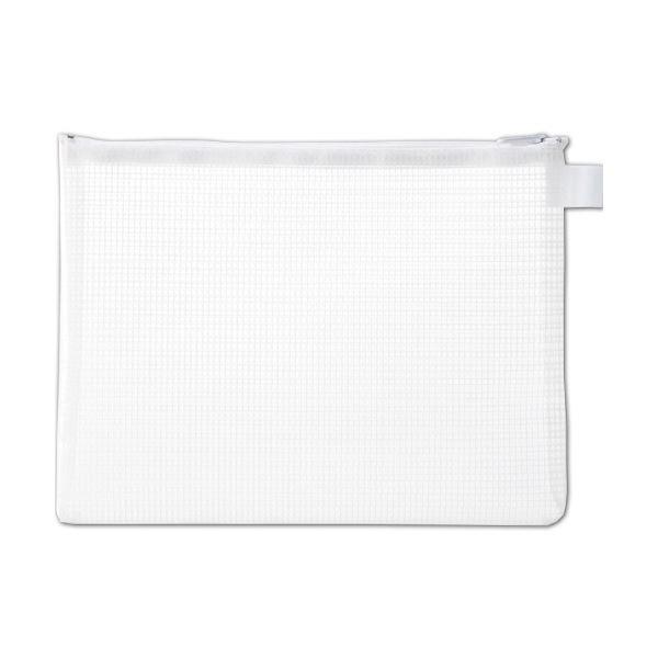 （まとめ）TANOSEE メッシュケース A5タテ190×ヨコ250mm 白 1枚 〔×20セット〕