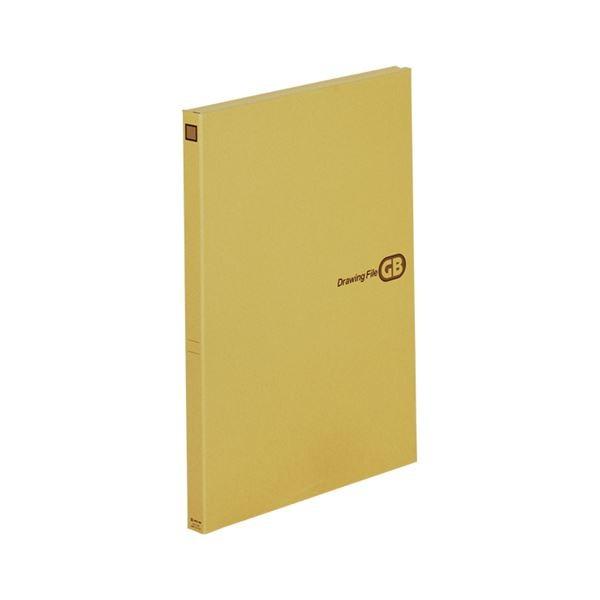 （まとめ）キングジム 図面ファイルGBクラフト表紙 A2 2つ折 背幅27mm 1142 1セット(5冊)〔×2セット〕