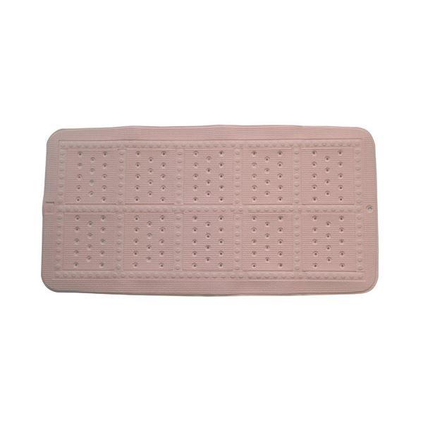 (まとめ）滑り止めバスマット Ｍサイズ ピンク〔×3セット〕