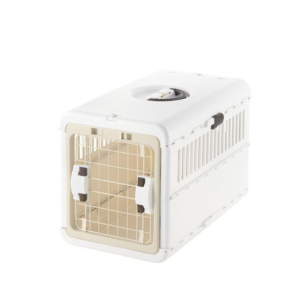 キャンピングキャリー折りたたみ M アイボリー〔ペット用品〕