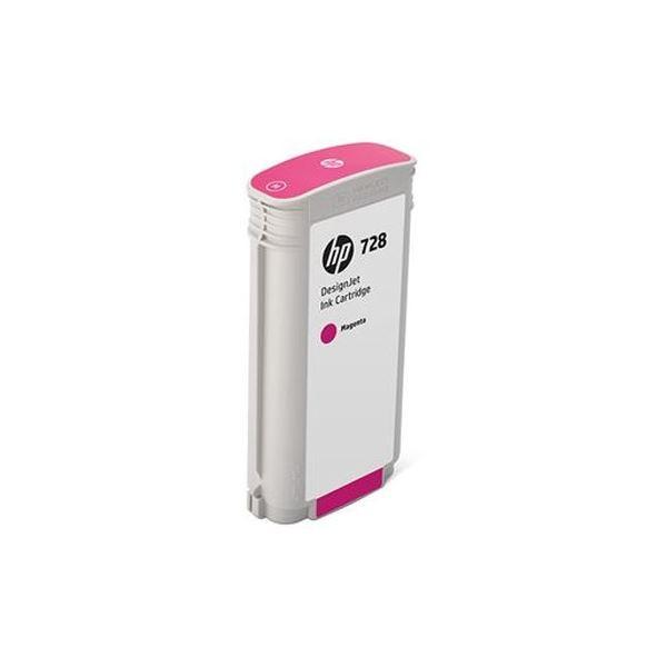 (まとめ）HP HP728 インクカートリッジマゼンタ 130ml F9J66A 1個〔×3セット〕