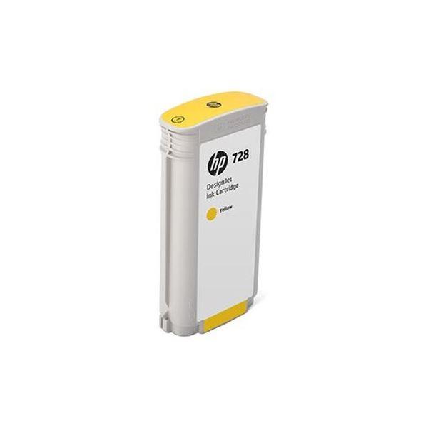 (まとめ）HP HP728 インクカートリッジイエロー 130ml F9J65A 1個〔×3セット〕