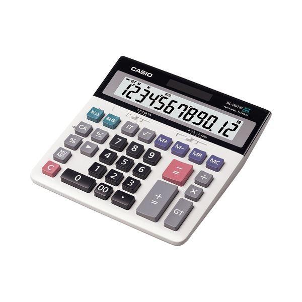 (まとめ）カシオ CASIO ビジネス電卓 12桁 デスクタイプ DS-120TW 1台〔×3セット〕_1