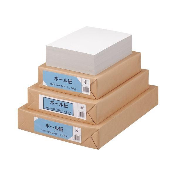 まとめ) TANOSEE ボール紙 A3 1パック（100枚） 〔×5セット〕