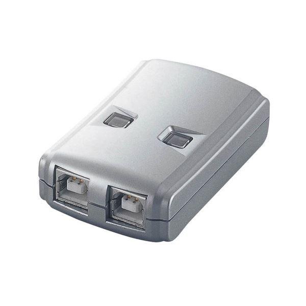 (まとめ) エレコム USB2.0対応切替器 2回路 USS2-W2 1台 〔×5セット〕