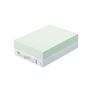(まとめ) TANOSEE αエコカラーペーパーII A4 ライトグリーン 1冊（500枚） 〔×10セット〕