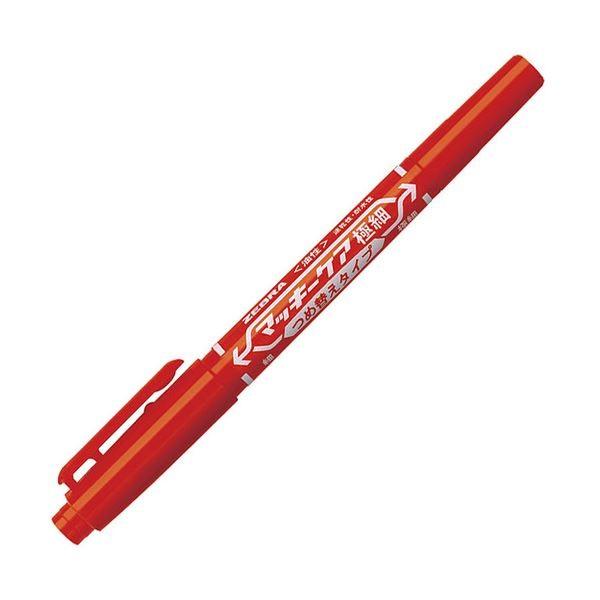 (まとめ) ゼブラ 油性目じるし マッキー世話をする極細つめ替え印字機 細字+極細 赤 YYTS5-R 1仕かける（10本） 〔×10仕かける〕