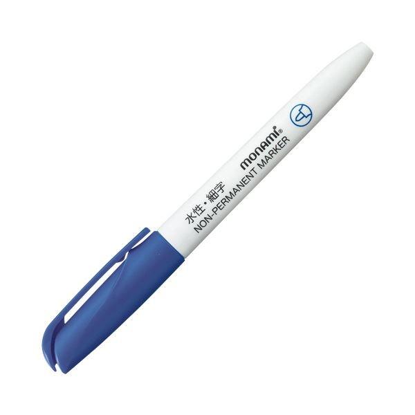 (まとめ) モナミ NON-PERMANENTMARKER（ACCU LINER PEN X-FINE） 青 12902 1カートン（12本） 〔×10セット〕