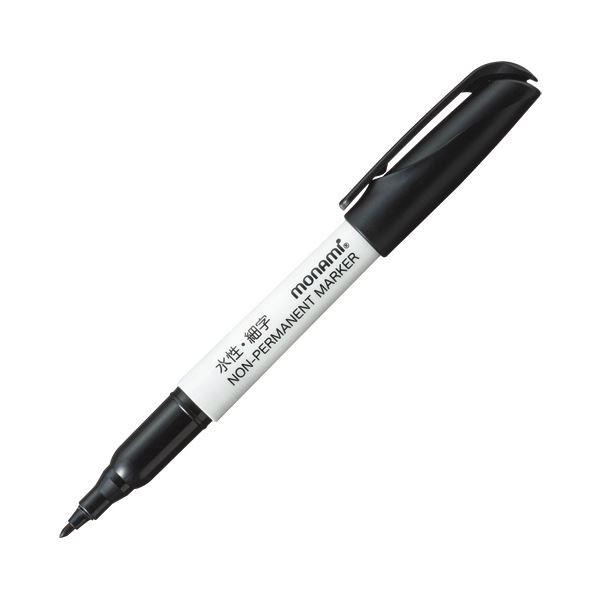(まとめ) モナミ NON-PERMANENTMARKER（ACCU LINER PEN X-FINE） 黒 12901 1カートン（12本） 〔×10セット〕