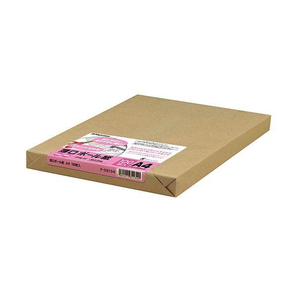 (まとめ) 長門屋商店 薄口ボール紙 A4ナ-SB134 1パック（100枚） 〔×10セット〕