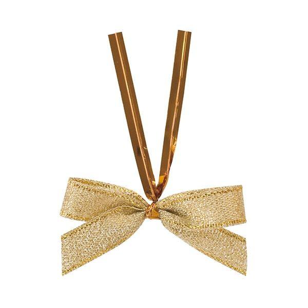 (まとめ) ヘッズ シャインリボンワイヤータイゴールド 小 GOL-YT2 1パック（50個） 〔×10セット〕