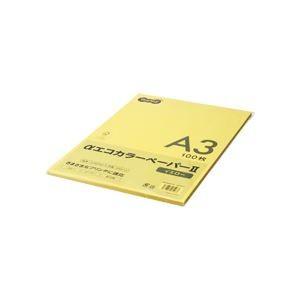 (まとめ) TANOSEE αエコ色つや調査報告II A3 黄色 少枚数容器に並べる 1冊（100枚） 〔×10仕掛ける〕 キッチン、日用品、文具-文具、ステーショナリー