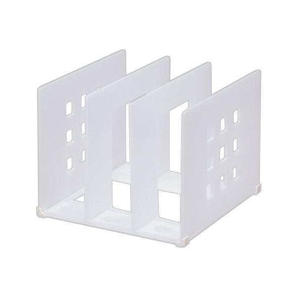 (まとめ) リヒトラブ 仕切ラック L 乳白 A-7321-1 1個 〔×10セット〕