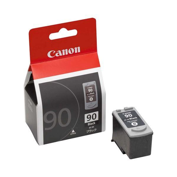 (まとめ) キヤノン Canon FINEカートリッジ BC-90 ブラック 大容量 0391B001 1個 〔×10セット〕