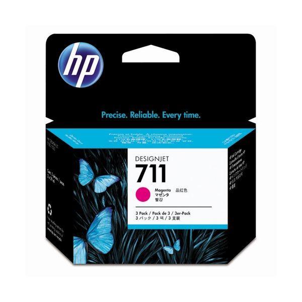 (まとめ) HP711 インクカートリッジ マゼンタ 29ml／個 染料系 CZ135A 1箱（3個） 〔×10セット〕