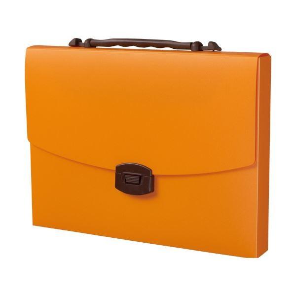 (まとめ) ライオン事務器 キャリングバッグイロキャリ パンプキン CA-143PU 1個 〔×10セット〕