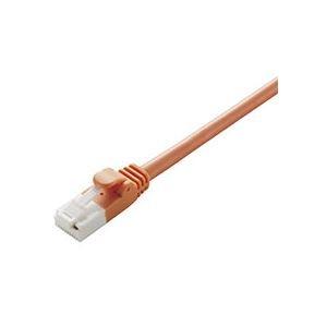 (まとめ) エレコム EU RoHS指令準拠爪折れ防止プロテクト付 カテゴリー6対応 LANケーブル 簡易包装 オレンジ 7m LD-GPT/DR7/RS1本 〔×10セット〕