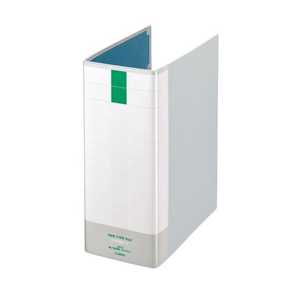 (まとめ) ライオン事務器 パイプ式ファイル(環境)両開き A4タテ 1000枚収容 100mmとじ 背幅121mm ライトグレー No.7103RK 1冊 〔×10セット〕