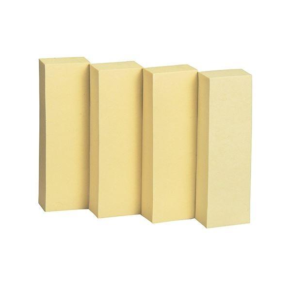 (まとめ) TANOSEE ふせん 50×15mmイエロー 1セット（100冊：20冊×5パック） 〔×10セット〕