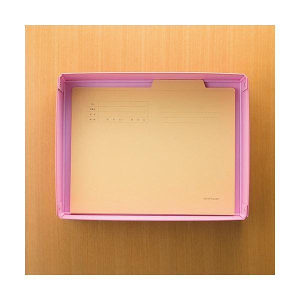 (まとめ) TANOSEE デスクトレー A4ワイド 青 1個 〔×30セット〕_1