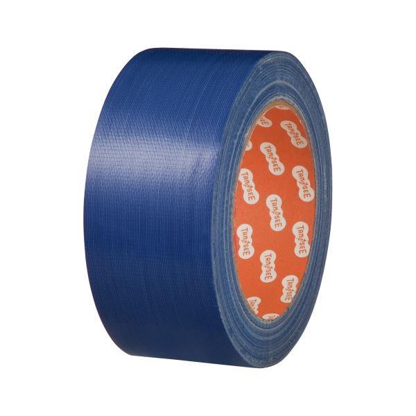 (まとめ) TANOSEE 布テープ（カラー） 50mm×25m 青 1巻 〔×30セット〕