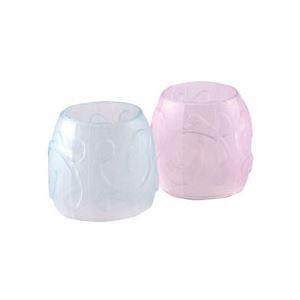 (まとめ) TANOSEE カラー指サック S ピンク3個・ブルー2個 1パック 〔×50セット〕