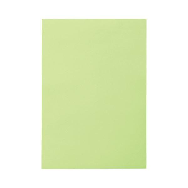 (まとめ) TANOSEE 色画用紙 八つ切 わかくさ 1パック（10枚） 〔×50セット〕