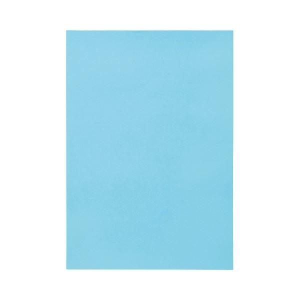 (まとめ) TANOSEE 色画用紙 八つ切 みずいろ 1パック（10枚） 〔×50セット〕