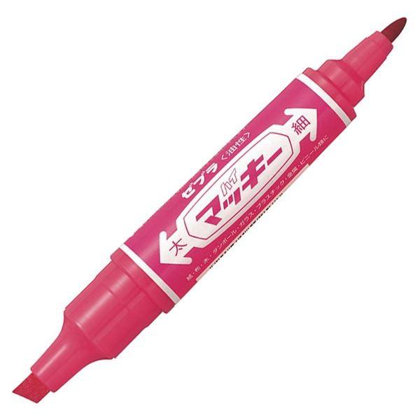 (まとめ) ゼブラ 油性目じるし ハイマッキー角芯太字+丸芯細字 サクラ色 MO-150-MC-P 1本 〔×100仕掛ける〕 万年筆-キッチン、日用品、文具-筆記用具
