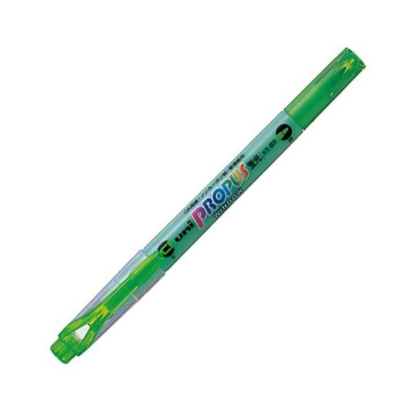 (まとめ) 三菱鉛筆 蛍光ペン プロパス・ウインドウグリーン PUS102T.6 1本 〔×100セット〕