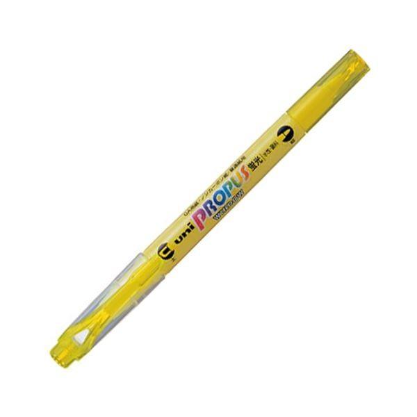 (まとめ) 三菱鉛筆 蛍光ペン プロパス・ウインドウイエロー PUS102T.2 1本 〔×100セット〕