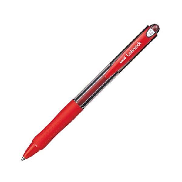 (まとめ) 三菱鉛筆 油性ボールペン VERY楽ノック 太字 1.0mm 赤 SN10010.15 1本 〔×100セット〕