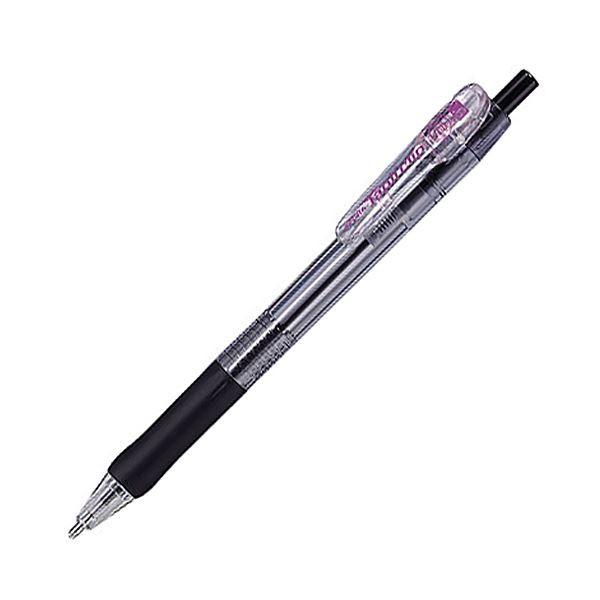 (まとめ) ゼブラ 油性ボールペン タプリクリップ 1.6mm 黒 BNU5-BK 1本 〔×100セット〕