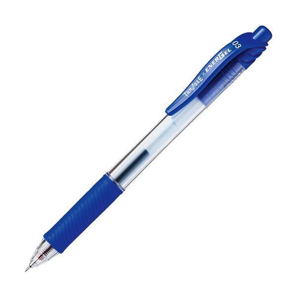 (まとめ) TANOSEE ノック式ゲルインクボールペン ニードルタイプ 0.3mm 青 1本 〔×300セット〕