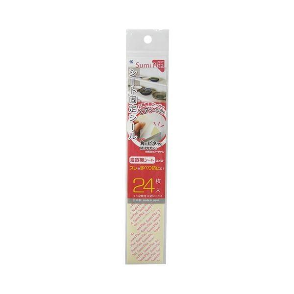 (まとめ) 両面シール/シート固定シール 〔三角型 24枚入り〕 キッチン用品 スミピタ 〔×300個セット〕
