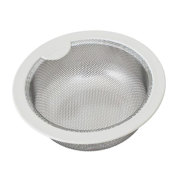 (まとめ) 排水口カバー/キッチン用品 〔流し用 ステンレス浅型ゴミカゴ〕 直径145mm用 〔×20個セット〕
