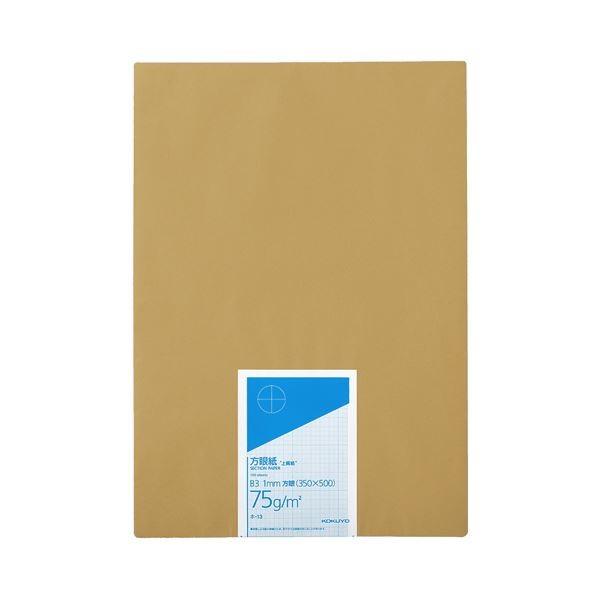 （まとめ）コクヨ 上質方眼紙 B3 1mm目ブルー刷り 100枚 ホ-13 1冊〔×2セット〕