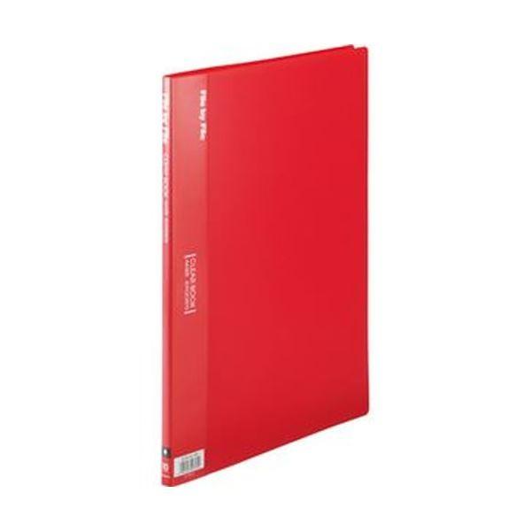（まとめ）ビュートン 読みやすい書き付け A4タテ10衣嚢 背幅9粍 赤いこと BCB-A4-10R 1仕掛ける（10冊）〔×10仕掛ける〕 文具、ステーショナリー-クリアファイル