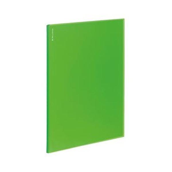 （まとめ）コクヨ ポケットファイルα（ノビータα）固定式 A4タテ 12ポケット 背幅3mm ライトグリーン ラ-NF12LG 1セット（10冊）〔×5セット〕