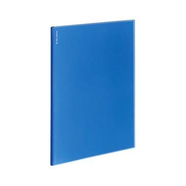 （まとめ）コクヨ ポケットファイルα（ノビータα）固定式 A4タテ 12ポケット 背幅3mm 青 ラ-NF12B 1セット（10冊）〔×5セット〕