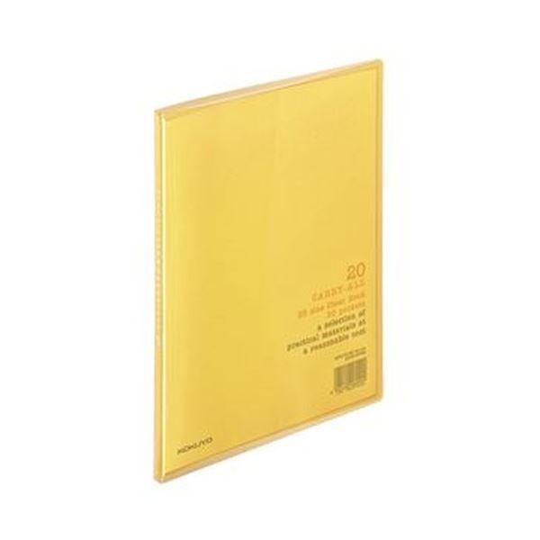 （まとめ）コクヨ クリヤーブック（キャリーオール）固定式 B5タテ 20ポケット 背幅11mm オレンジ ラ-5YR 1セット（10冊）〔×5セット〕