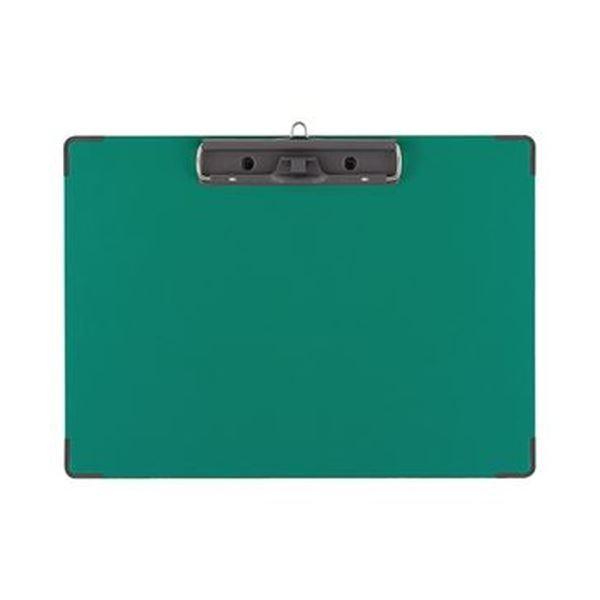（まとめ）コクヨ 用箋挟B（クロス貼り）カラーA4ヨコ 緑 ヨハ-C23G 1セット（10枚）〔×3セット〕