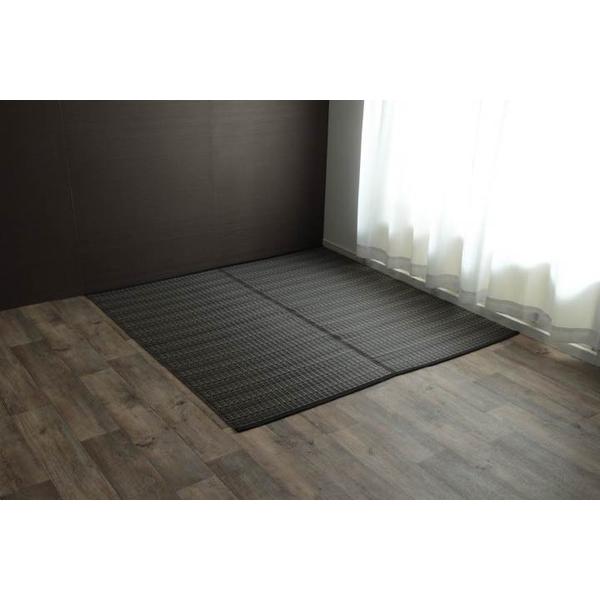 い草風 ラグマット/絨毯 〔ブラウン 本間6畳 約286×382cm〕 洗える 日本製 防ダニ PPカーペット 〔リビング〕_17